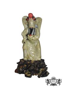 Vintage Soapstone Asian Figure with Stand