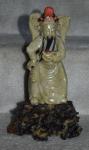 Vintage Soapstone Asian Figure with Stand