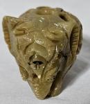 Vintage Soapstone Mother Elephant with Baby Carving
