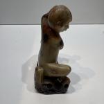 Vintage Chinese Soapstone Sculpture of Two Monkeys