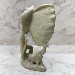 Soapstone Elephant Family Figurine from Kenya