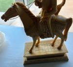 Chinese Soapstone Sculpture: Man on Horse