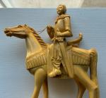 Chinese Soapstone Sculpture: Man on Horse
