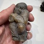 Vintage Hand-Carved Chinese Soapstone Buddha Figurine