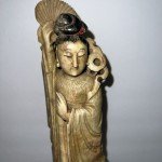 Vintage Chinese Soapstone Guanyin Carved Statue 14
