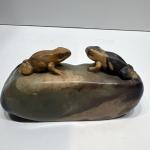 Vintage Chinese Soapstone Frog Sculpture