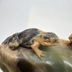 Vintage Chinese Soapstone Frog Sculpture