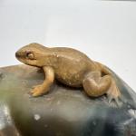 Vintage Chinese Soapstone Frog Sculpture