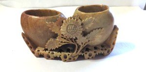 Beautiful Vintage Hand-Carved Chinese Soapstone Vase