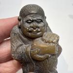 Vintage Hand-Carved Chinese Soapstone Buddha Figurine