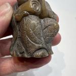 Vintage Hand-Carved Chinese Soapstone Buddha Figurine