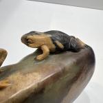 Vintage Chinese Soapstone Frog Sculpture