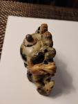 Vintage Hand Carved Chinese Soapstone Bird Bowl