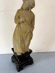7.75" Vintage Chinese Soapstone Woman Figure Statue