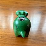 Green Soapstone Hippo Figurine, 3” x 1.5”