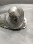 Hand-Carved Soapstone Walrus Sculpture by Inuit Artist