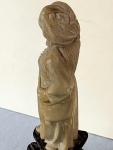 7.75" Vintage Chinese Soapstone Woman Figure Statue