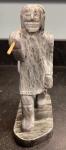Inuit Ice Fisherman Soapstone Carving by Herb