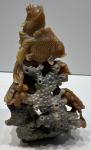 Shoushan Soapstone Koi Fish Coral Carving