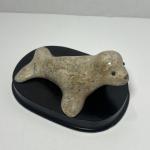 Inuit Seal Soapstone Sculpture with Base, 3.5”