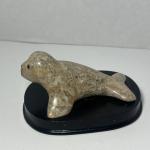 Inuit Seal Soapstone Sculpture with Base, 3.5”