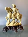 Vintage Chinese Soapstone Horse Rider Sculpture