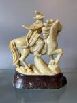 Vintage Chinese Soapstone Horse Rider Sculpture