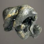Inuit Soapstone Carving: "Bear Overtaking Man