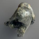 Inuit Soapstone Carving: "Bear Overtaking Man