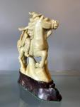 Vintage Chinese Soapstone Horse Rider Sculpture
