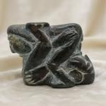 Inuit Folk Art Soapstone Carving Figurine