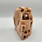 Floral Design Hand Carved Soapstone Brush Pot