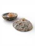 Floral Carved Chinese Soapstone Pill Box