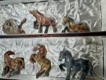Set of 8 Vintage Chinese Soapstone Horse Figurines