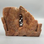 Floral Design Hand Carved Soapstone Brush Pot