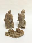 Set of 3 Vintage Chinese Soapstone Figurines
