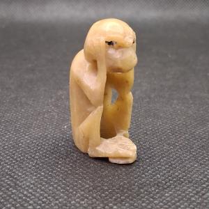 Monkey Soapstone Figurine - Vintage Hand-Carved 1.5