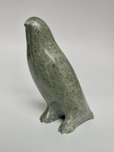 Inuit Green Soapstone Bird Sculpture by Sarah Ippak