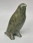 Inuit Green Soapstone Bird Sculpture by Sarah Ippak