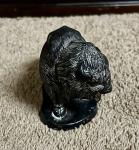 Carved Soapstone Buffalo Figurine from Canada 4”