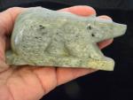 Hand-Carved Vintage Soapstone Bear by JL