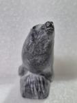 Canadian Soapstone Wolf and Sea Lion Sculpture