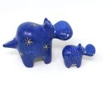 Hand-Carved Vintage Soapstone Hippo Set