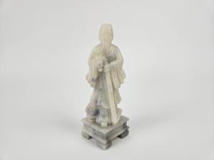 7" Vintage Hand Carved Soapstone Shou Figurine