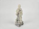 7" Vintage Hand Carved Soapstone Shou Figurine