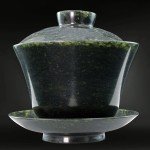 Chinese Soapstone Tea Bowl with Saucer