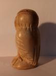 Vintage Inuit Owl Soapstone Sculpture