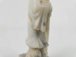 7" Vintage Hand Carved Soapstone Shou Figurine