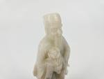 7" Vintage Hand Carved Soapstone Shou Figurine