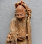 Chinese Hand Carved Shou Lao Soapstone Figure 13